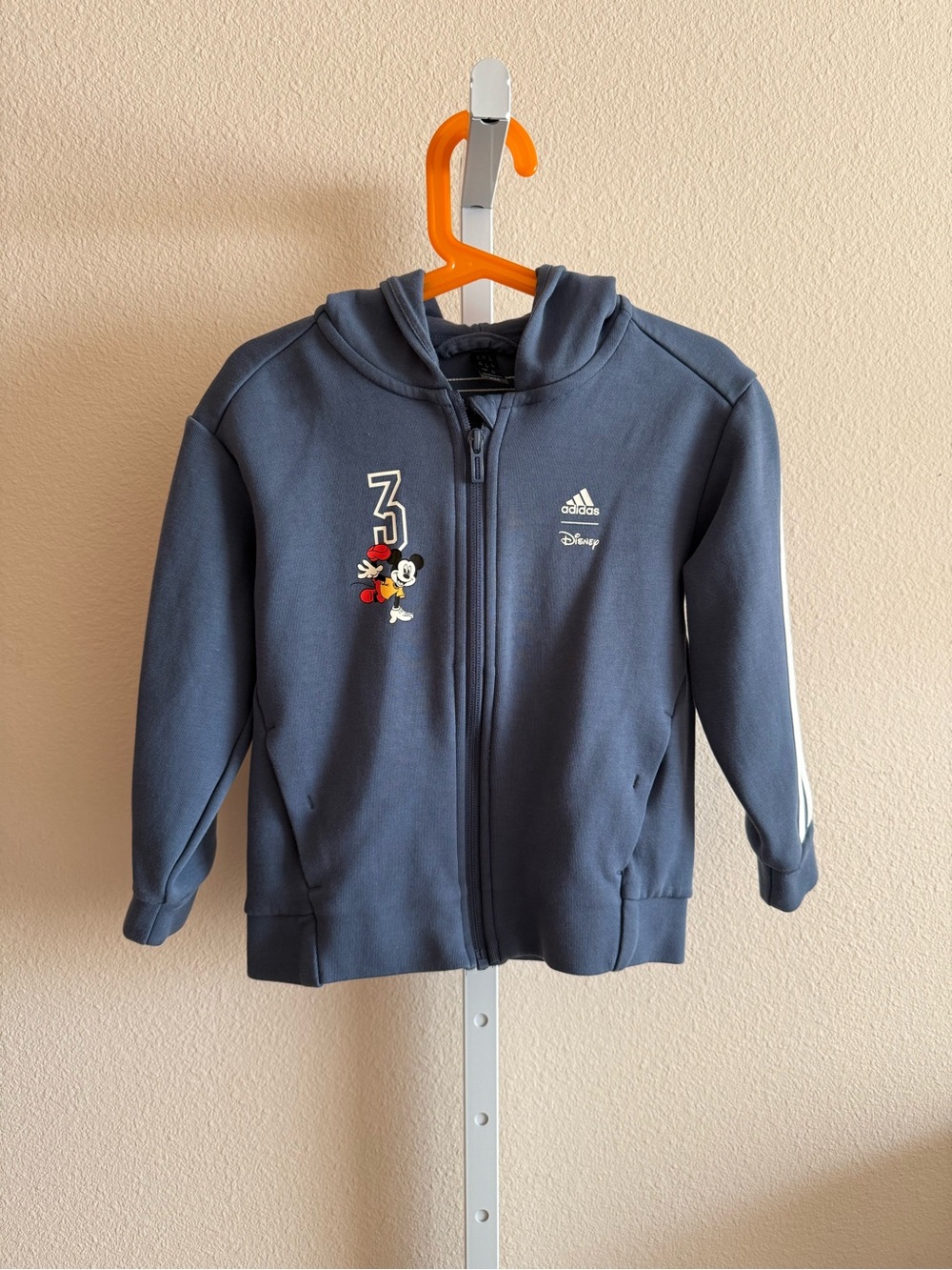 adidas X Disney Kids Navy Zip-Up Mickey Hoodie